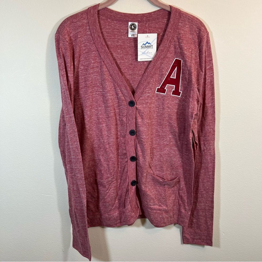US Blanks Red Alabama A‎ Cardigan Medium NWT